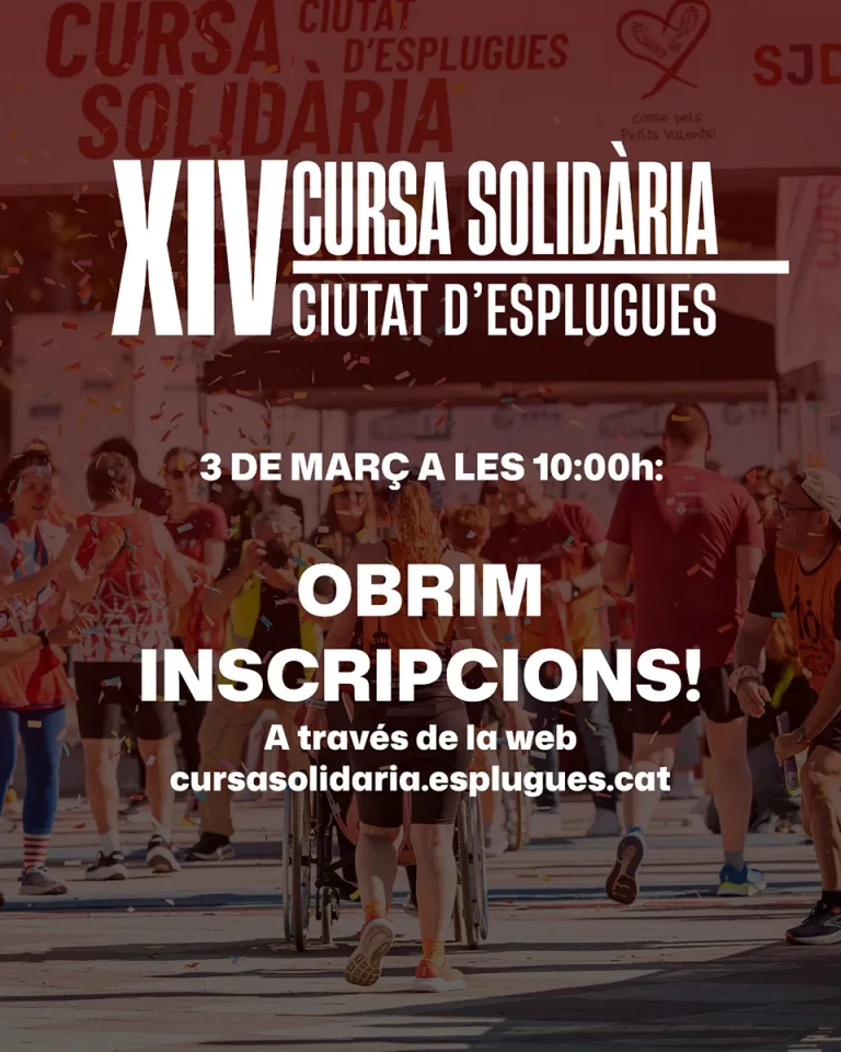 XIV Cursa Solidària Ciutat d’Esplugues: obrim inscripcions!